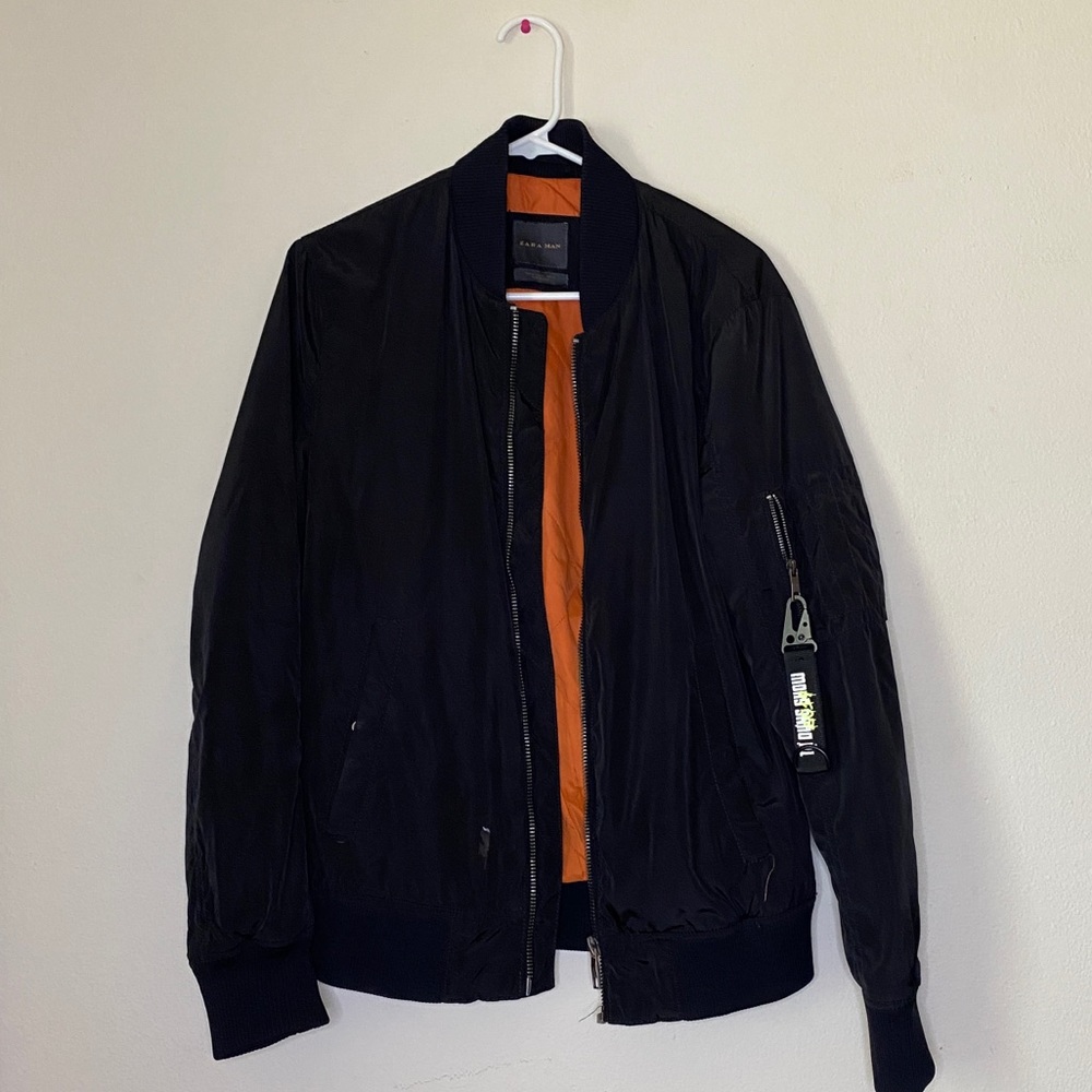 ZaraMan Bomber Jacket with Zipped Pockets